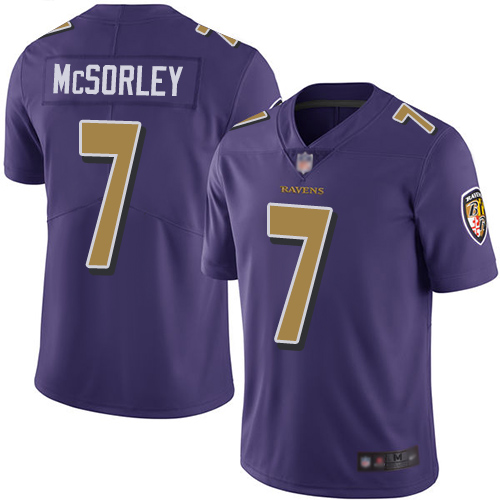 Baltimore Ravens Limited Purple Men Trace McSorley Jersey NFL Football #7 Rush Vapor Untouchable->baltimore ravens->NFL Jersey
